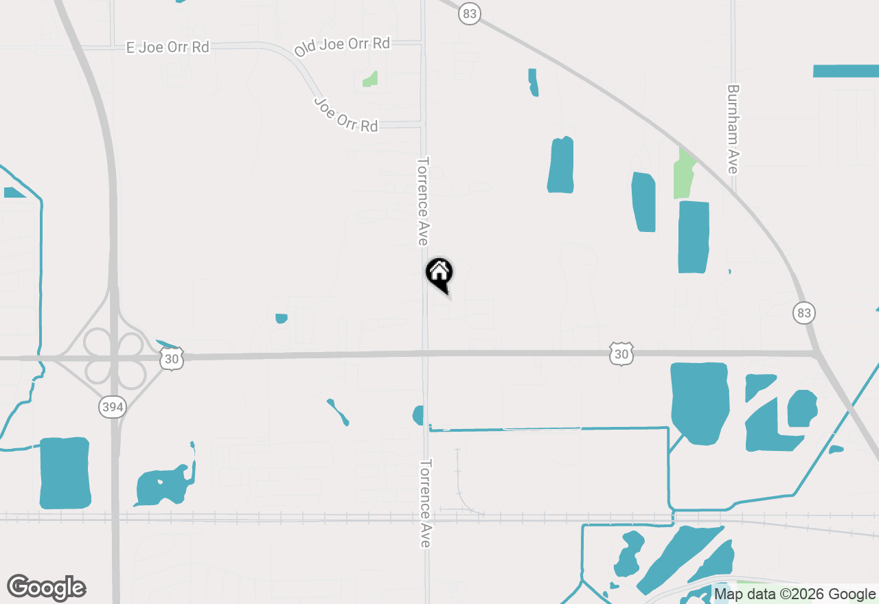 Map of 198 Blue Jay Drive, Lynwood, IL 60411