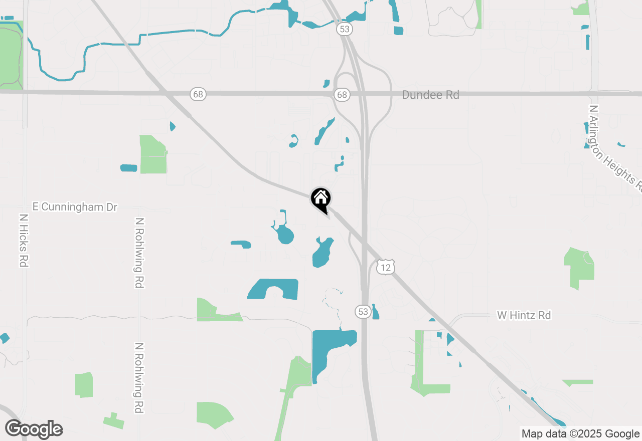 Map of 1052 N Claremont Drive, Palatine, IL 60074