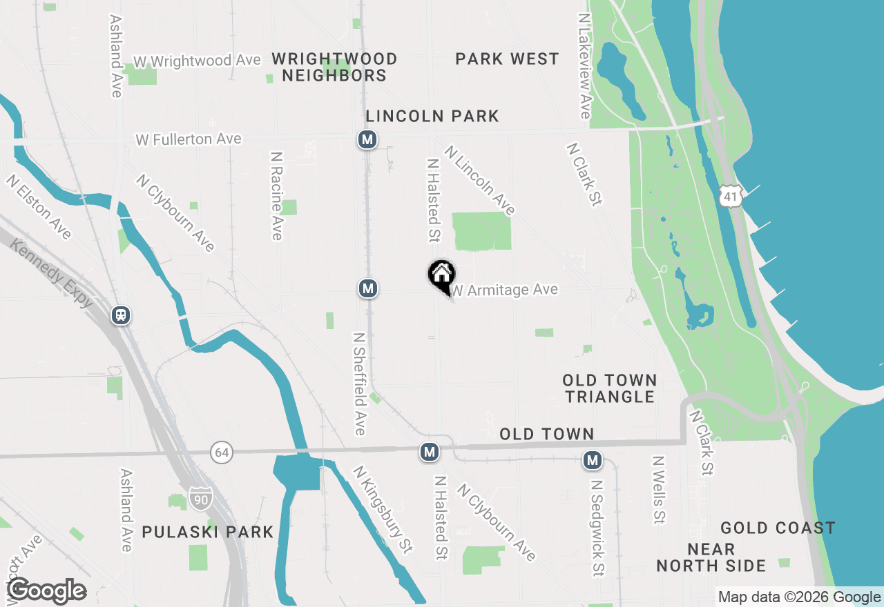 Map of 1955 N Halsted Street #PH, Chicago, IL 60614