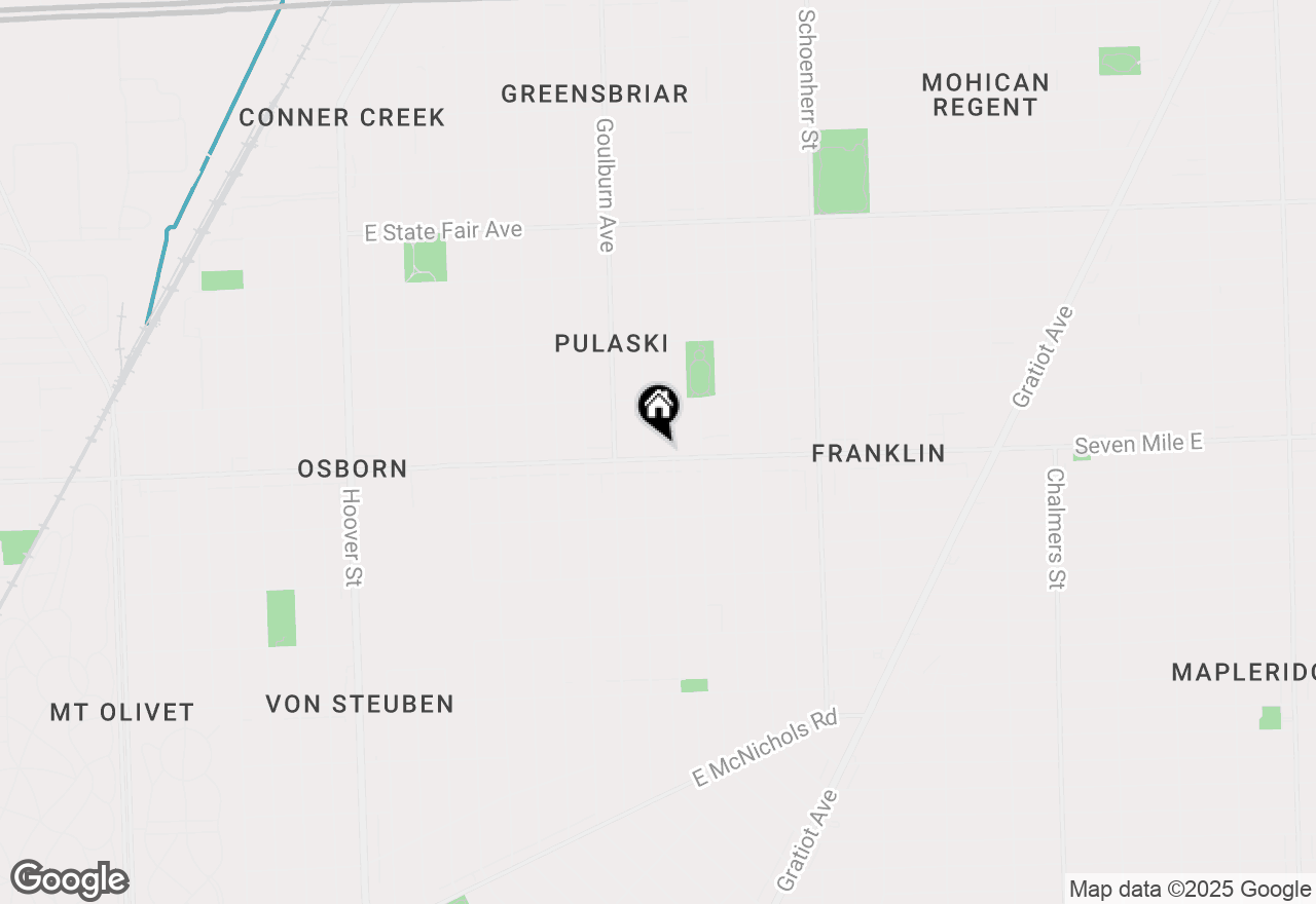 Map of 12919 E 7 Mile Road, Detroit, MI 48205