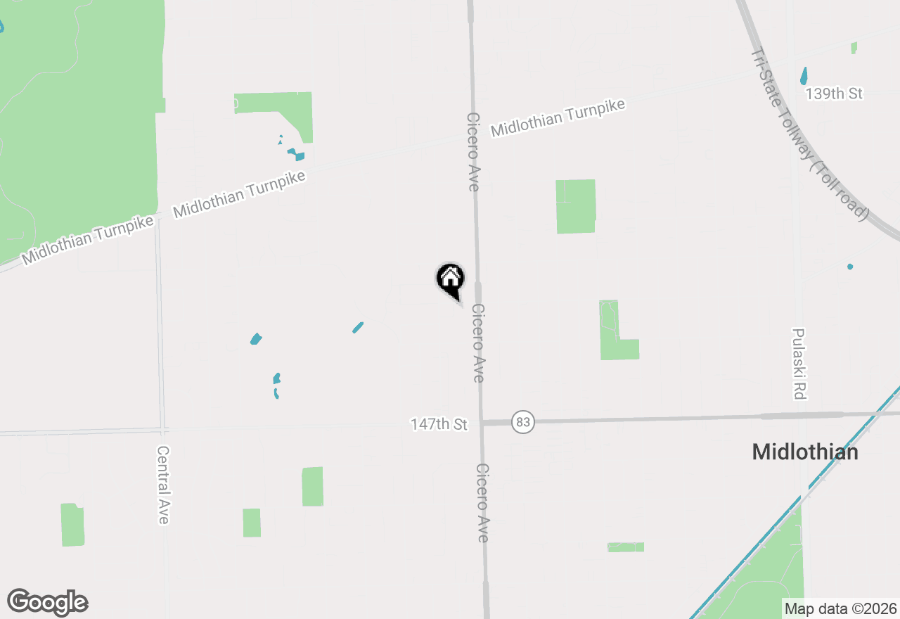 Map of 14421 Lamon Court, Midlothian, IL 60445