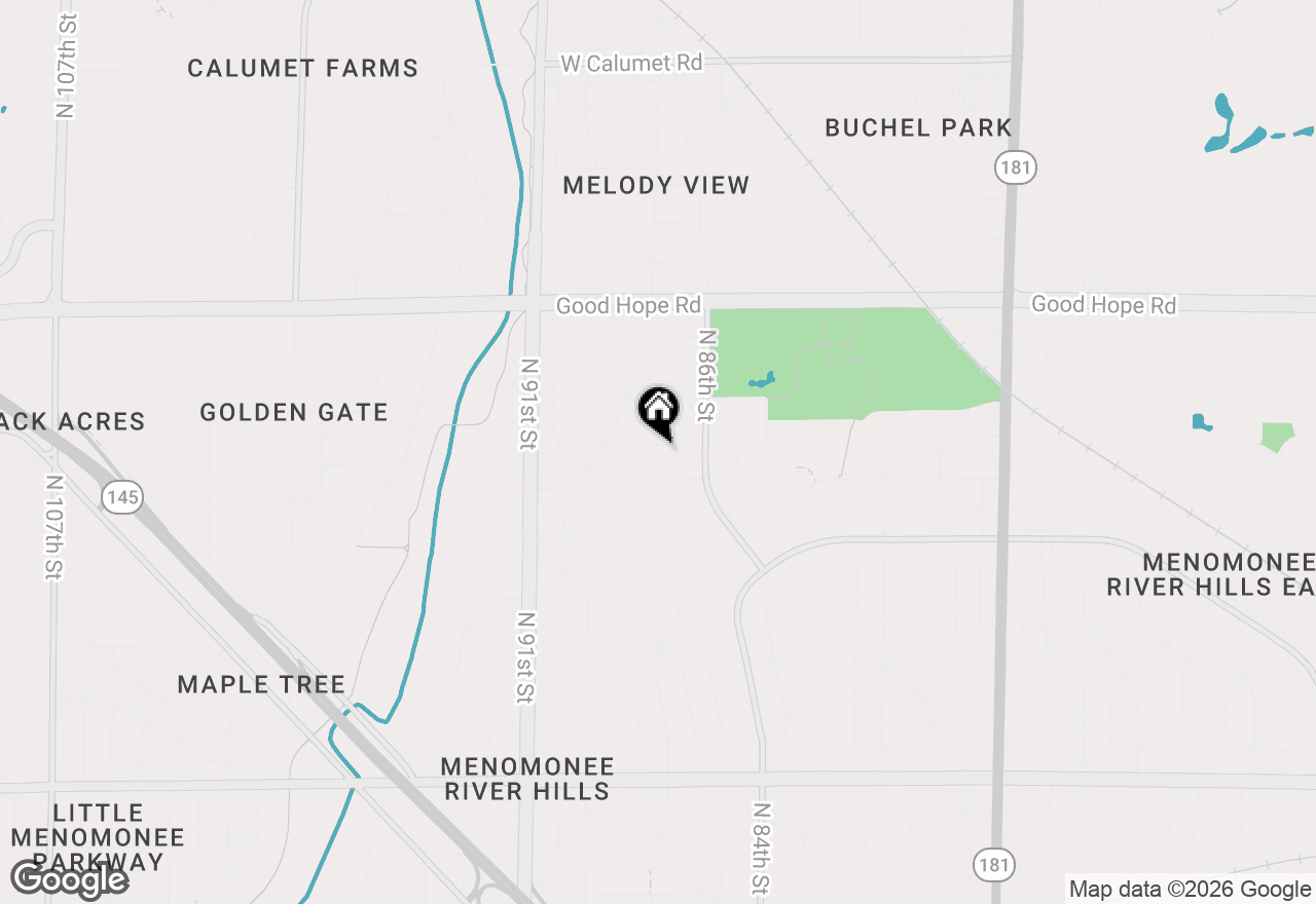 Map of 8707 W Petersik St, Milwaukee, WI 53224