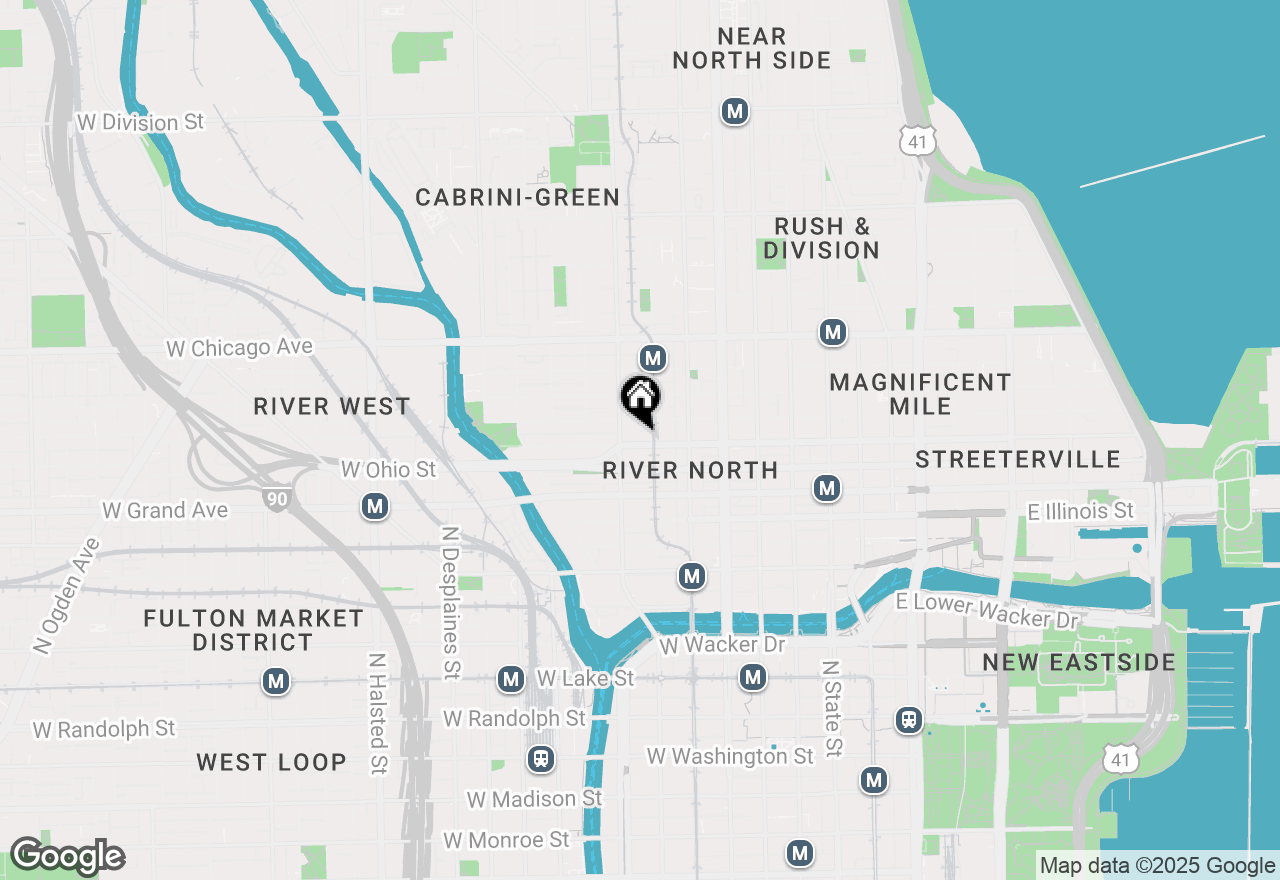 Map of 630 N Franklin Street #618, Chicago, IL 60654