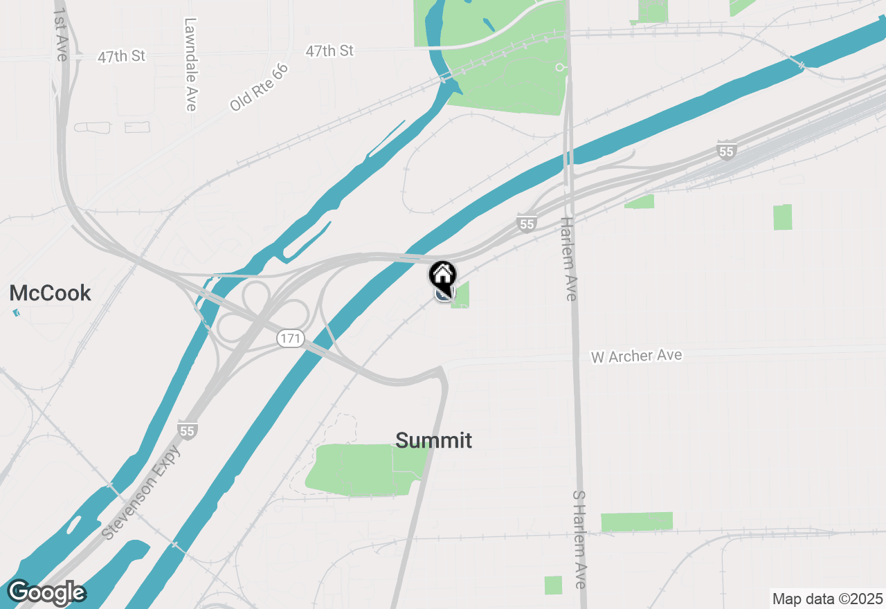 Map of 7546 W Hanover Street, Summit, IL 60501