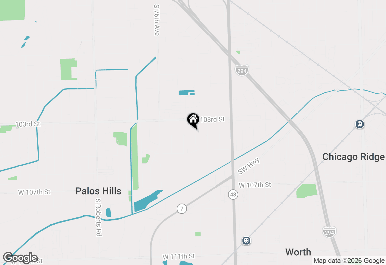 Map of 10334 S 74th Avenue, Palos Hills, IL 60465