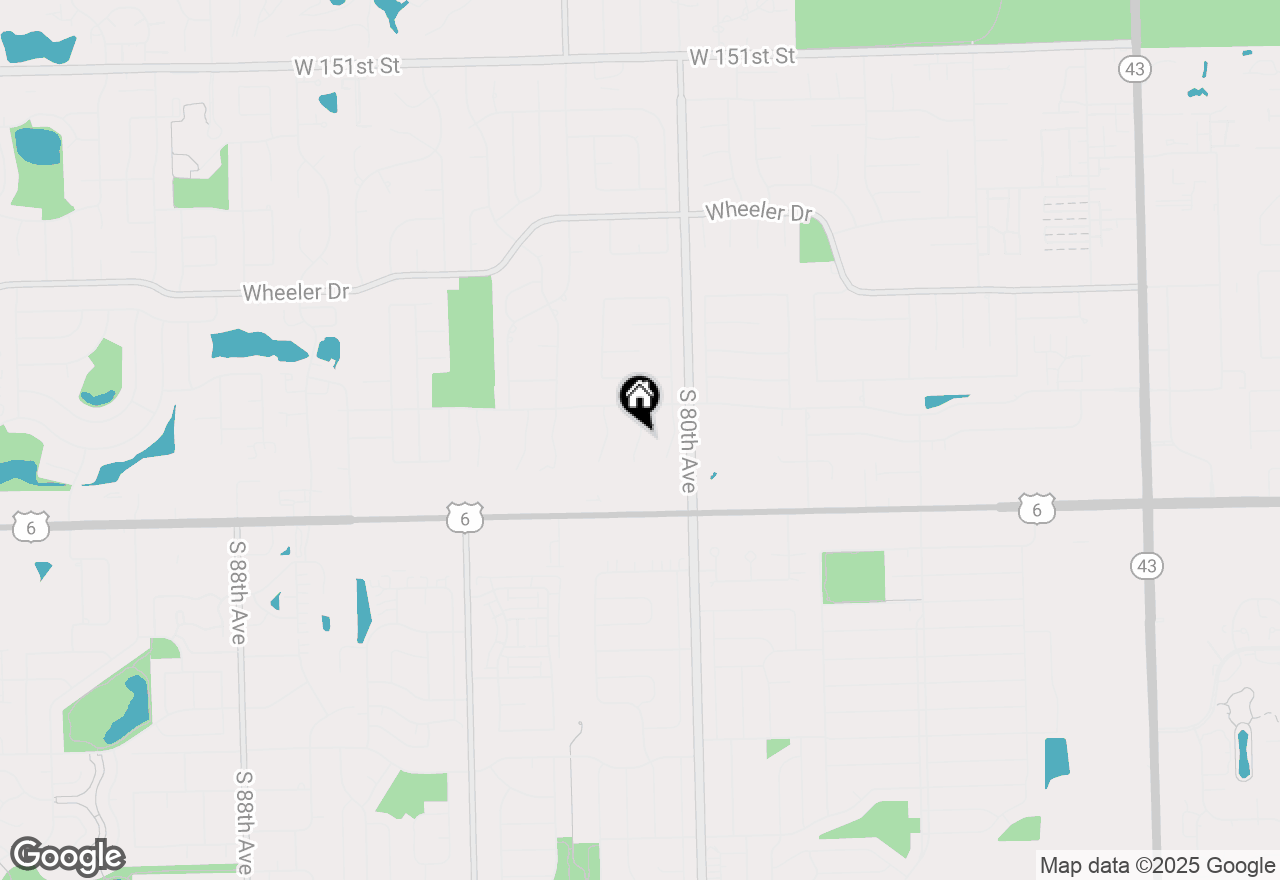 Map of 15724 Foxbend Court #1N, Orland Park, IL 60462