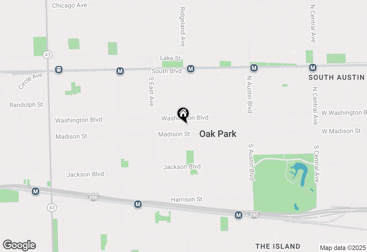 Map of 421 S Ridgeland Avenue #G, Oak Park, IL 60302