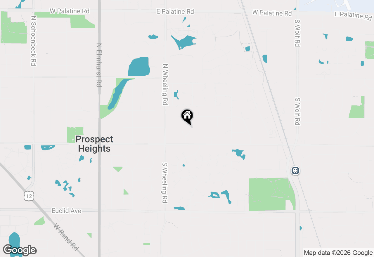 Map of 10 E Leon Lane, Prospect Heights, IL 60070