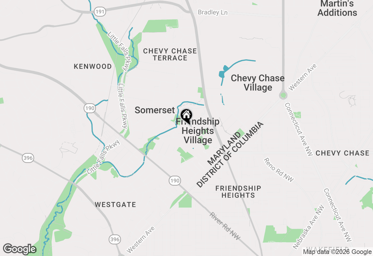 Map of 4601 N Park Avenue #1401-A, Chevy Chase, MD 20815