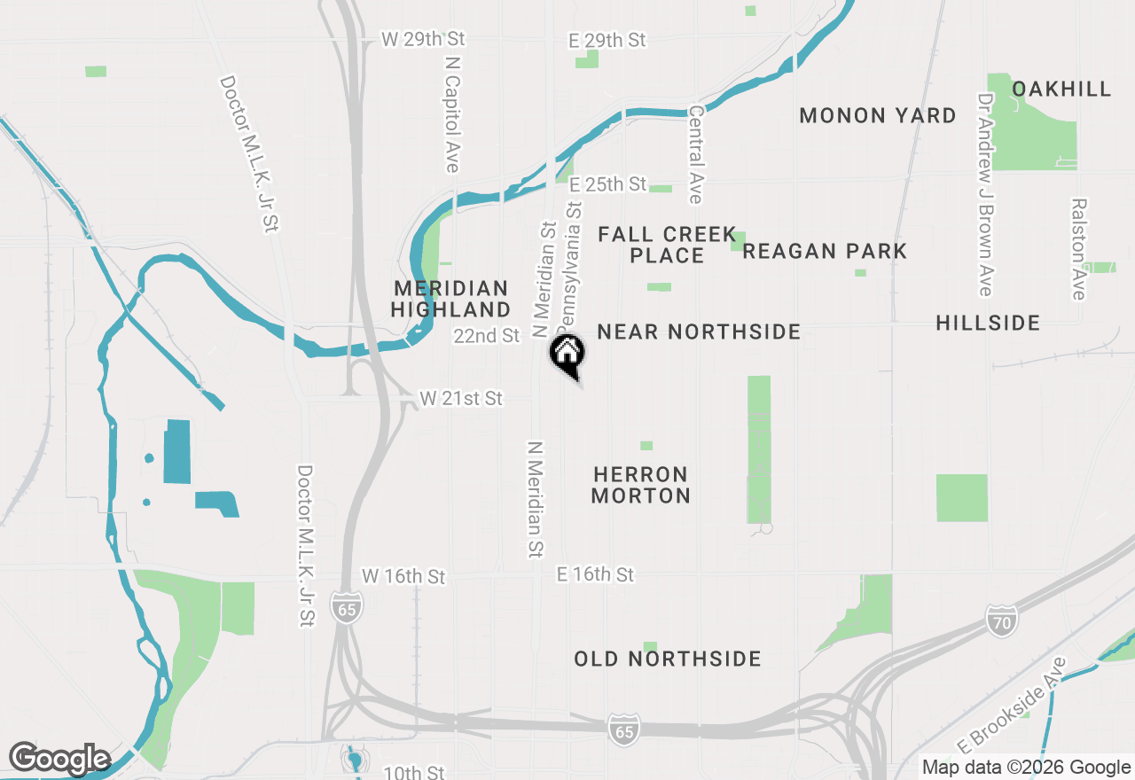 Map of 2107 N Pennsylvania Street #3, Indianapolis, IN 46202