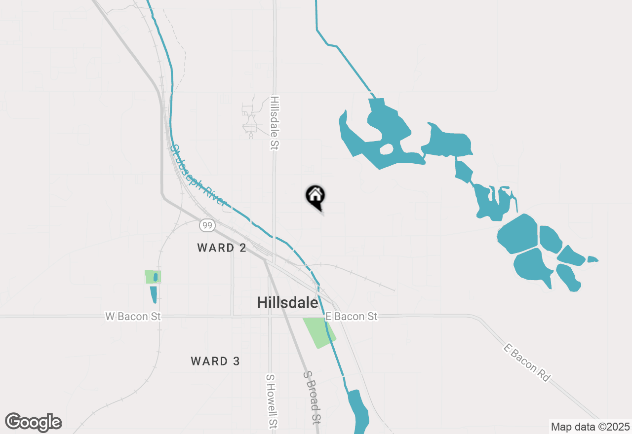 Map of 58 Howder Street, Hillsdale, MI 49242