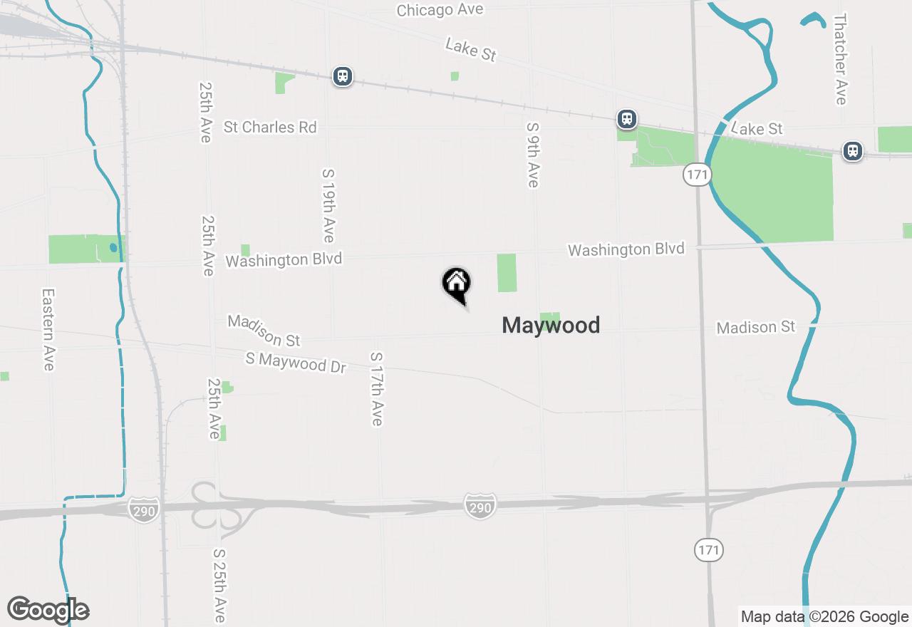 Map of 821 S 13th Avenue, Maywood, IL 60153