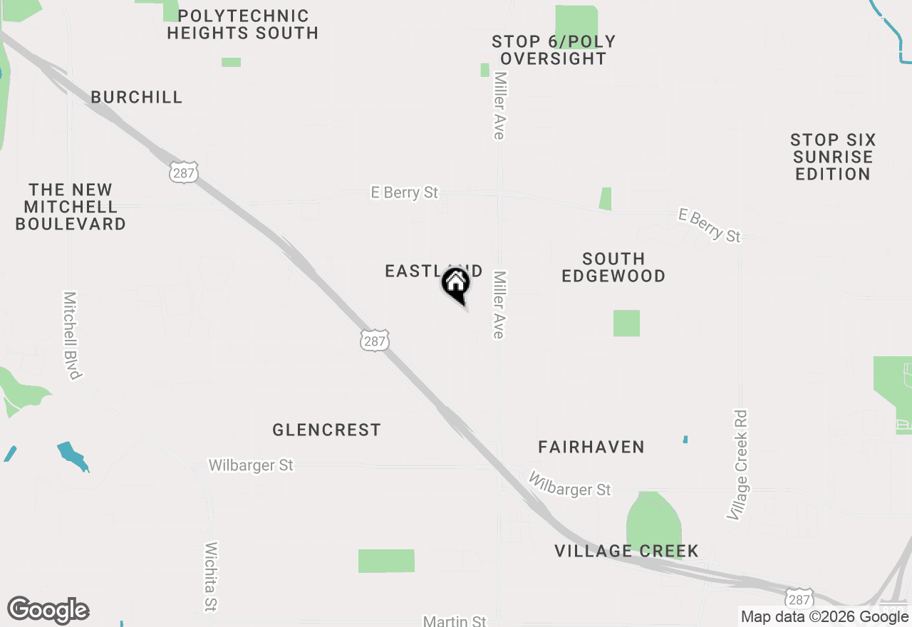 Map of 4025 Eastland Street, Fort Worth, TX 76119