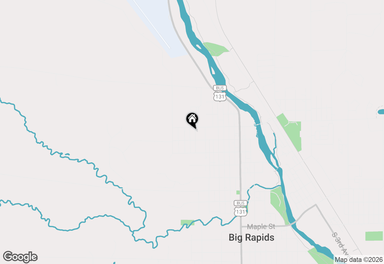 Map of 833 Grant Street, Big Rapids, MI 49307