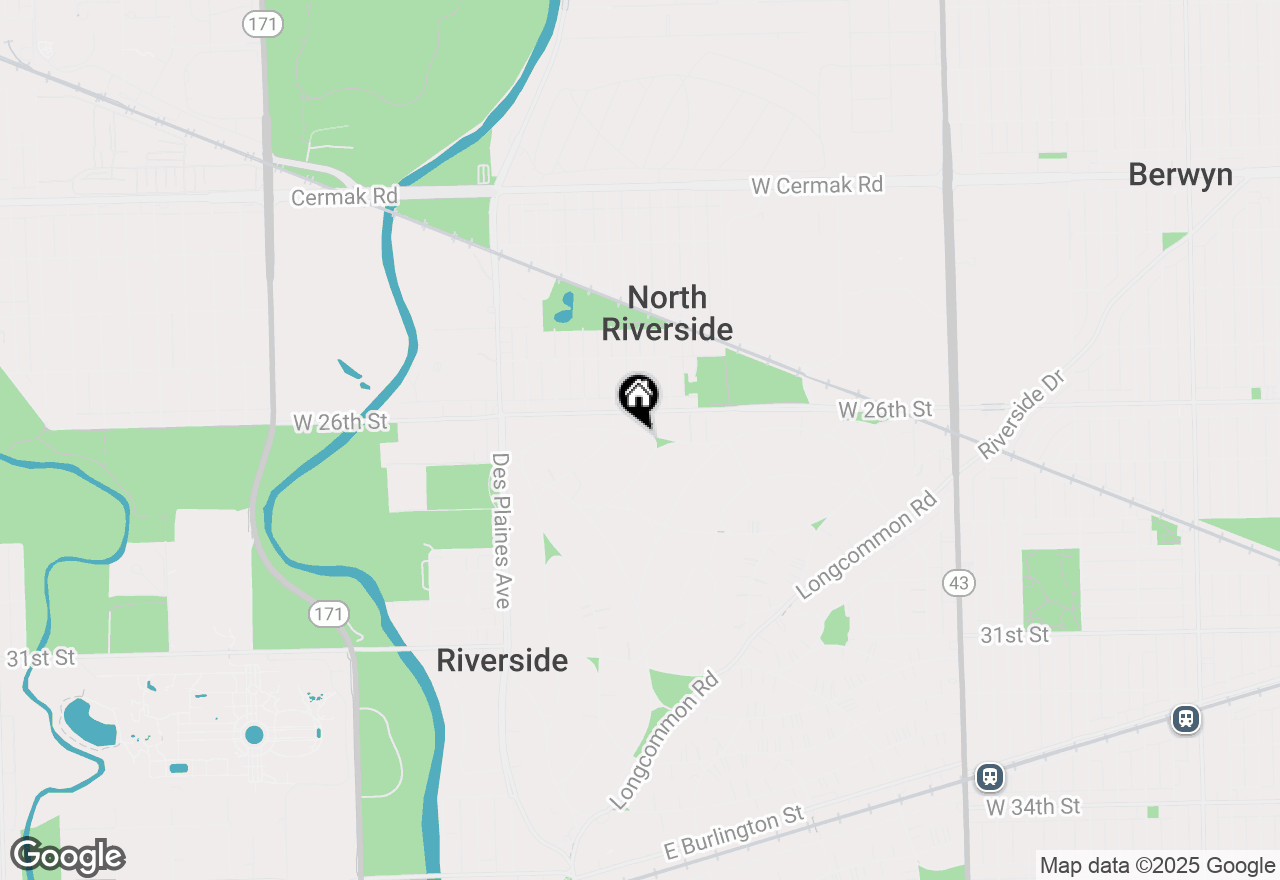 Map of 135 Northgate Road, Riverside, IL 60546