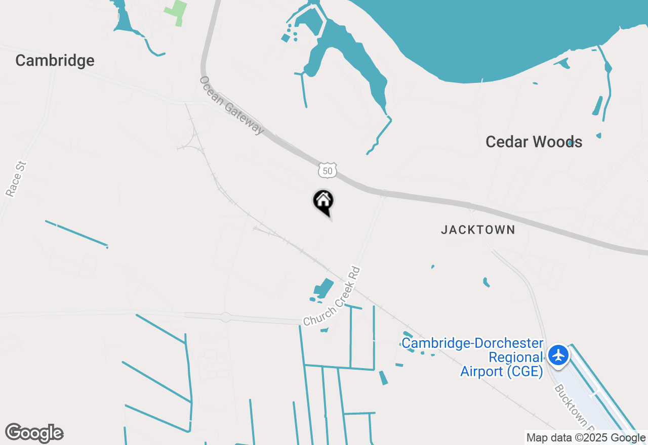 Map of 822 Chesapeake Drive, Cambridge, MD 21613