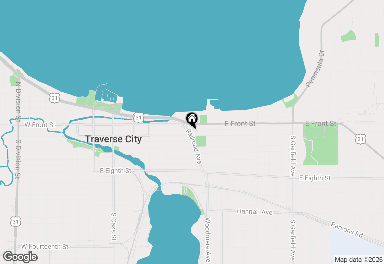 Map of 151 E Railroad Avenue #A, Traverse City, MI 49686