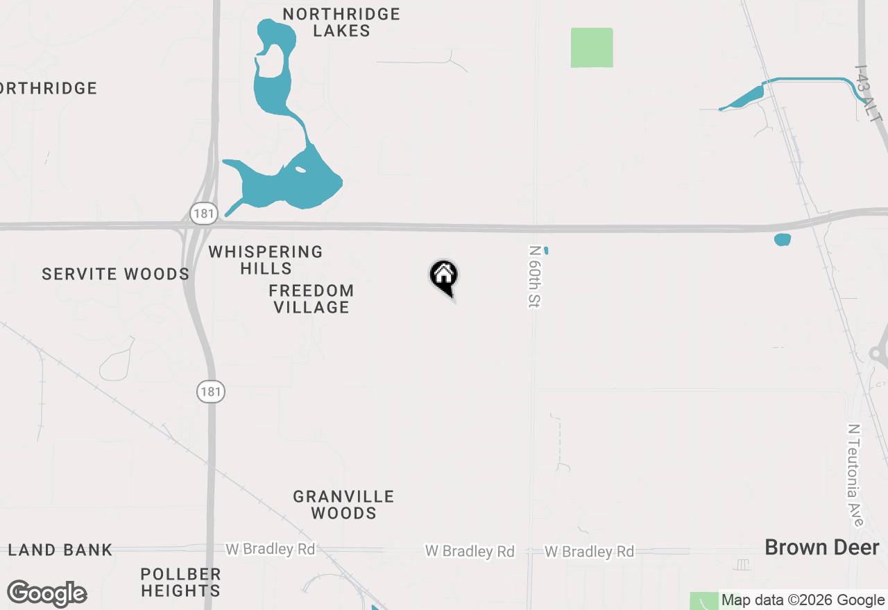 Map of 8601 N 64th St, Brown Deer, WI 53223