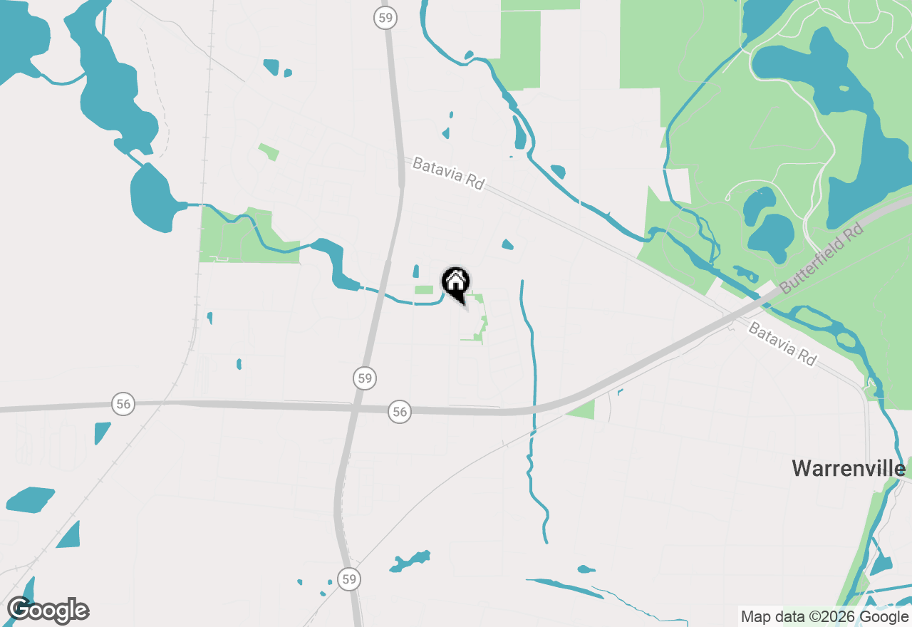 Map of 3S142 Birchwood Drive, Warrenville, IL 60555