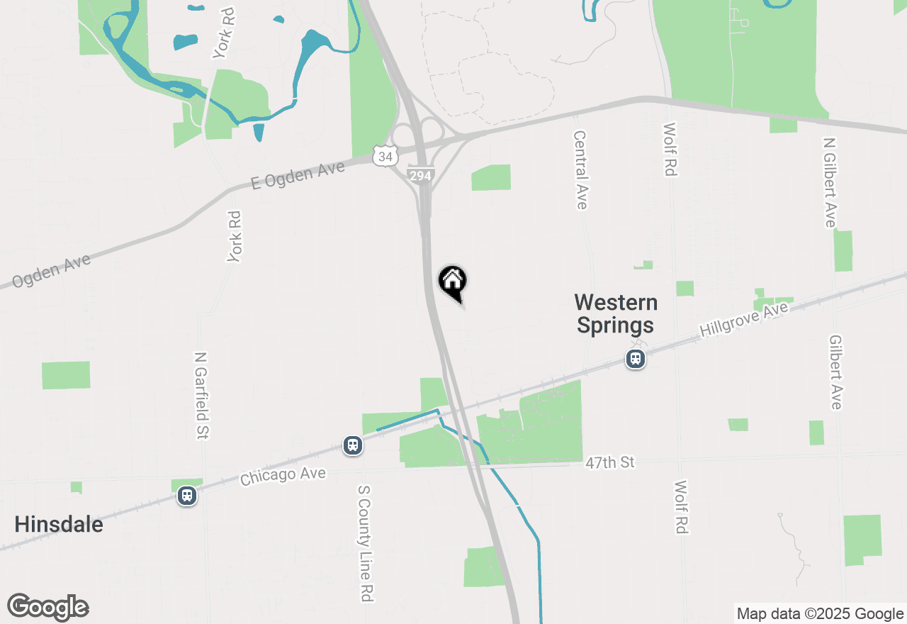 Map of 1531 Walnut Street, Western Springs, IL 60558