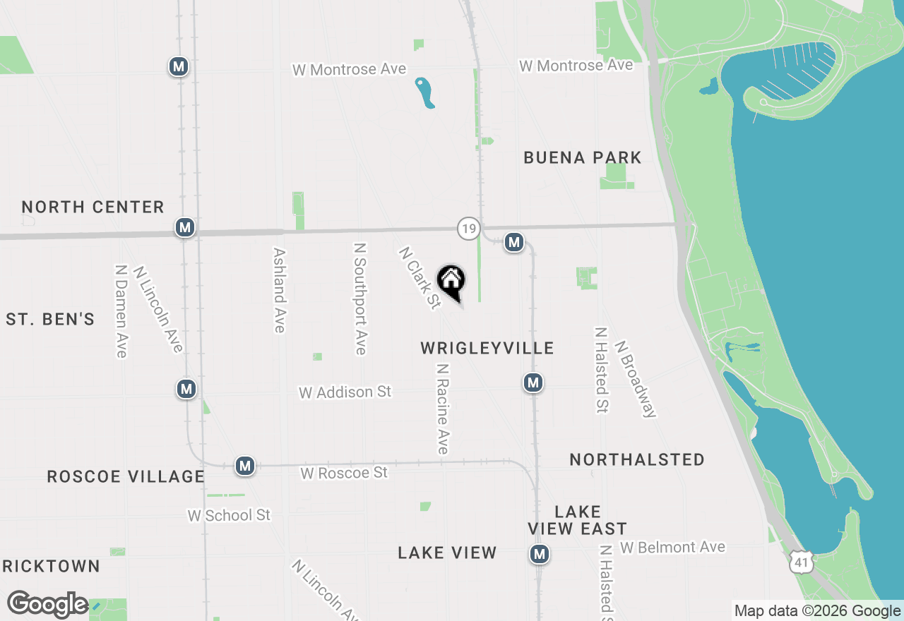 Map of 1153 W Grace Street #3S, Chicago, IL 60613