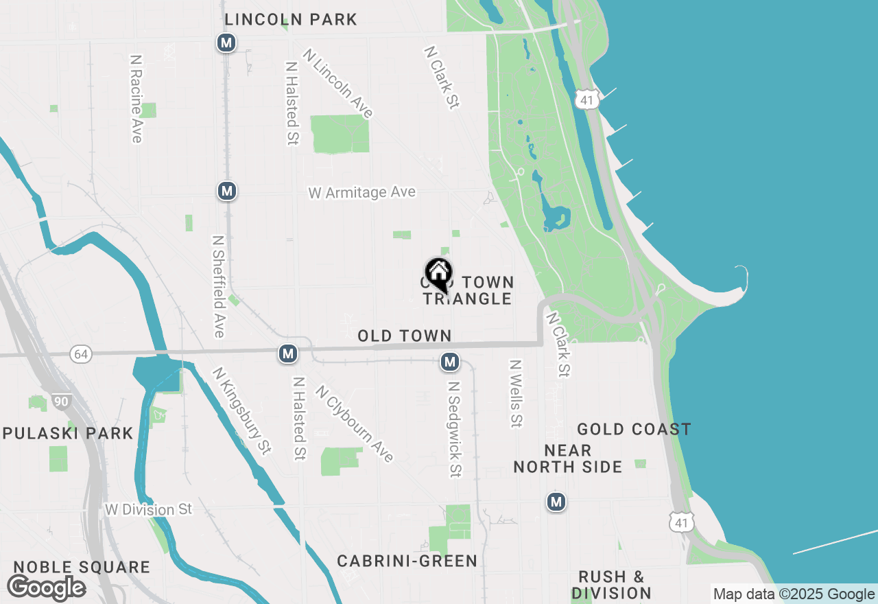 Map of 1706 N Fern Court, Chicago, IL 60614