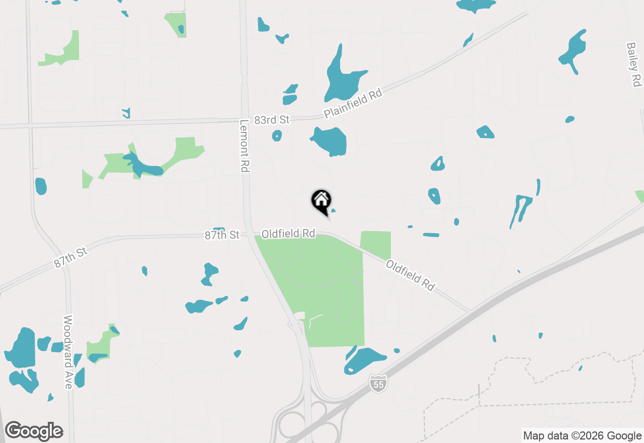 Map of 910 Oldfield Road, Downers Grove, IL 60516