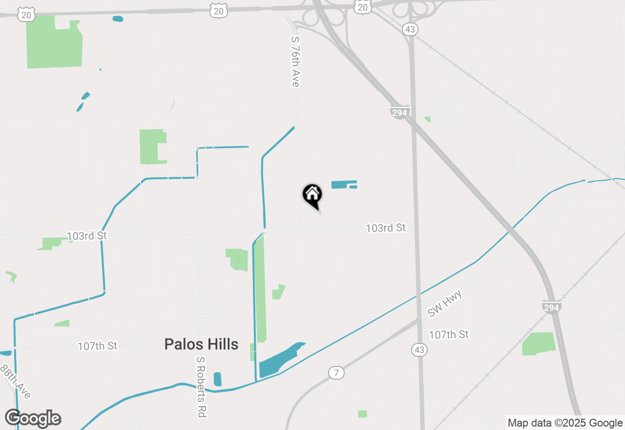 Map of 7523 Claridge Drive #D, Bridgeview, IL 60455