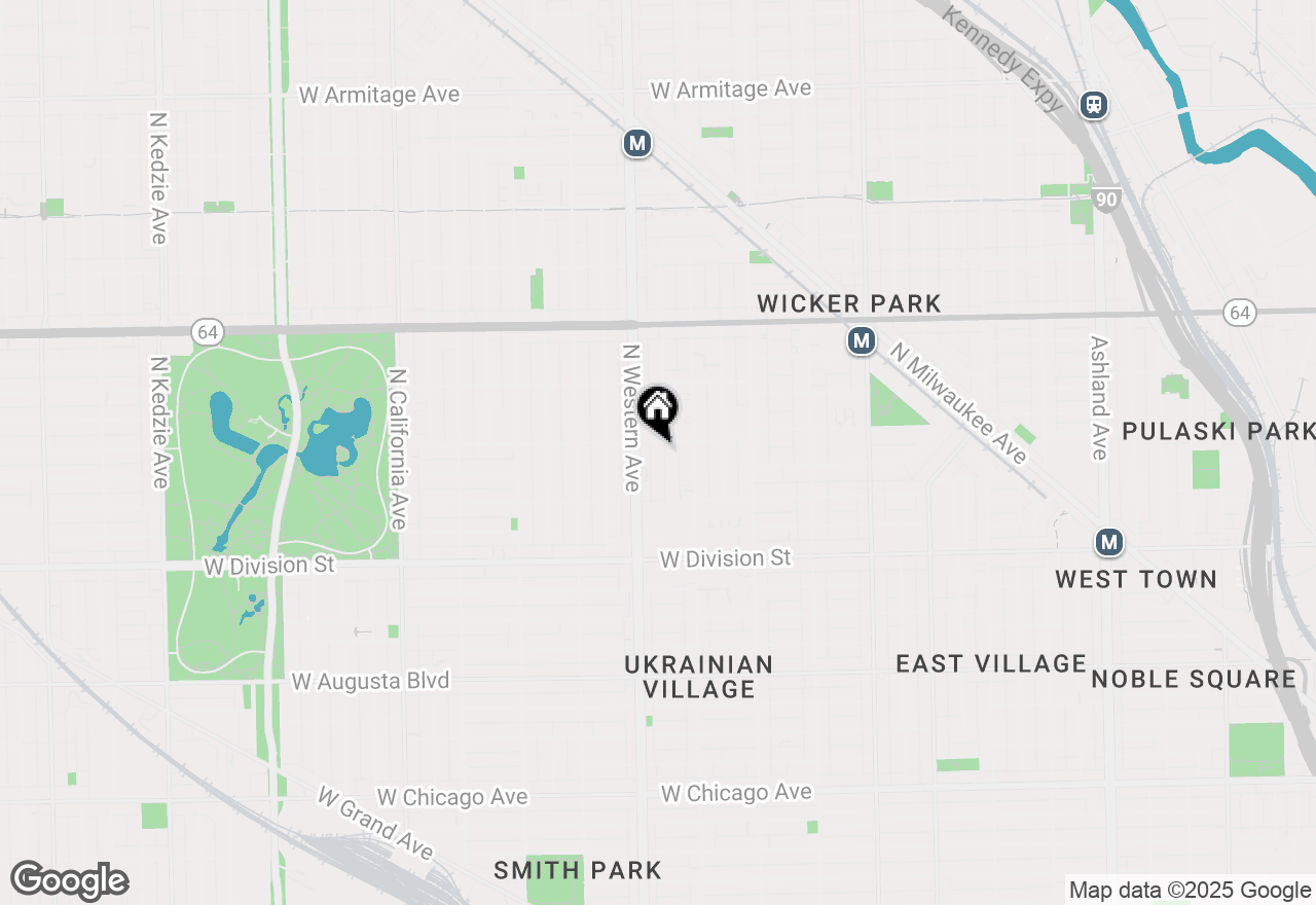 Map of 1350 N Claremont Avenue #2, Chicago, IL 60622
