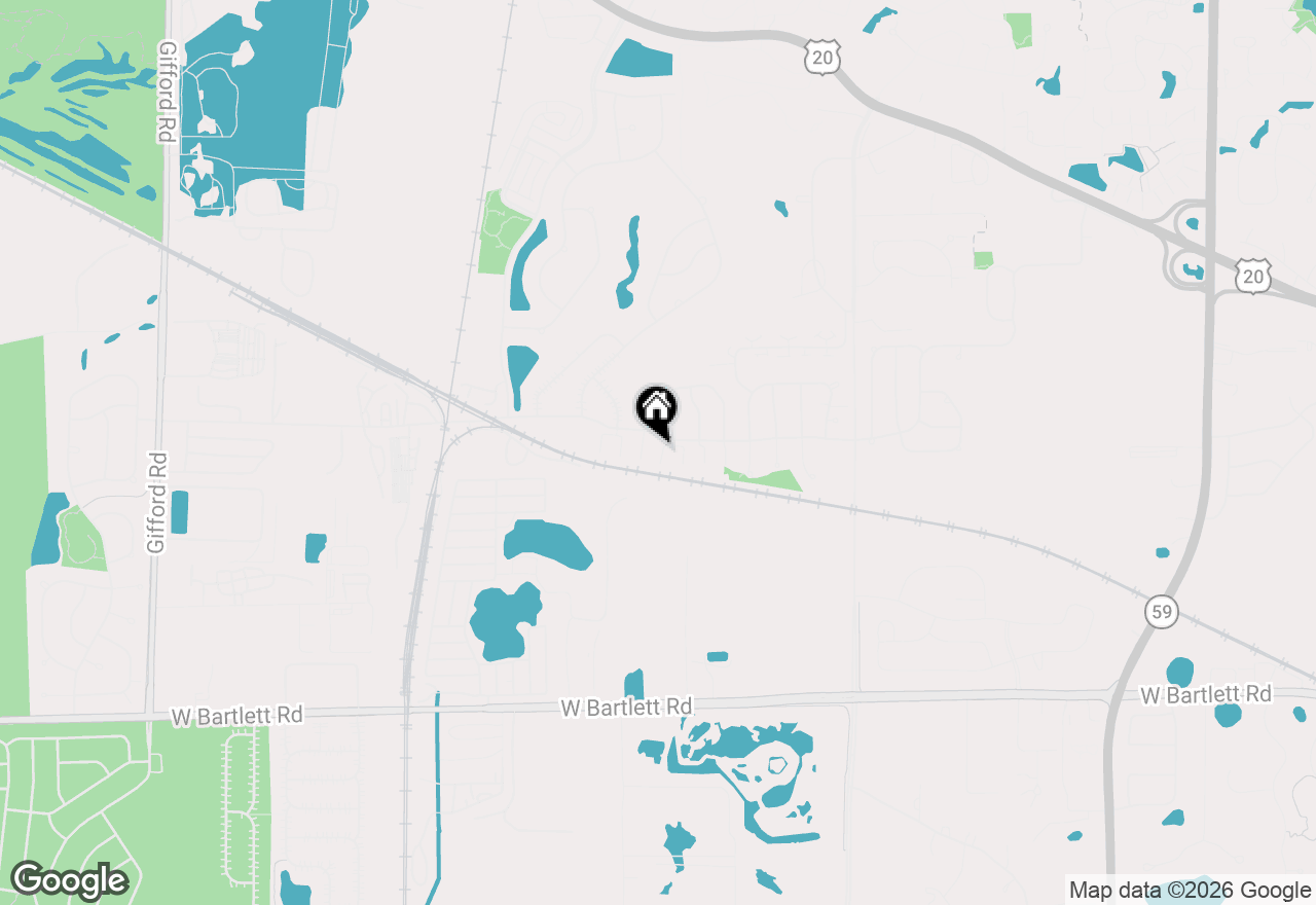 Map of 1609 Spaulding Road, Bartlett, IL 60103