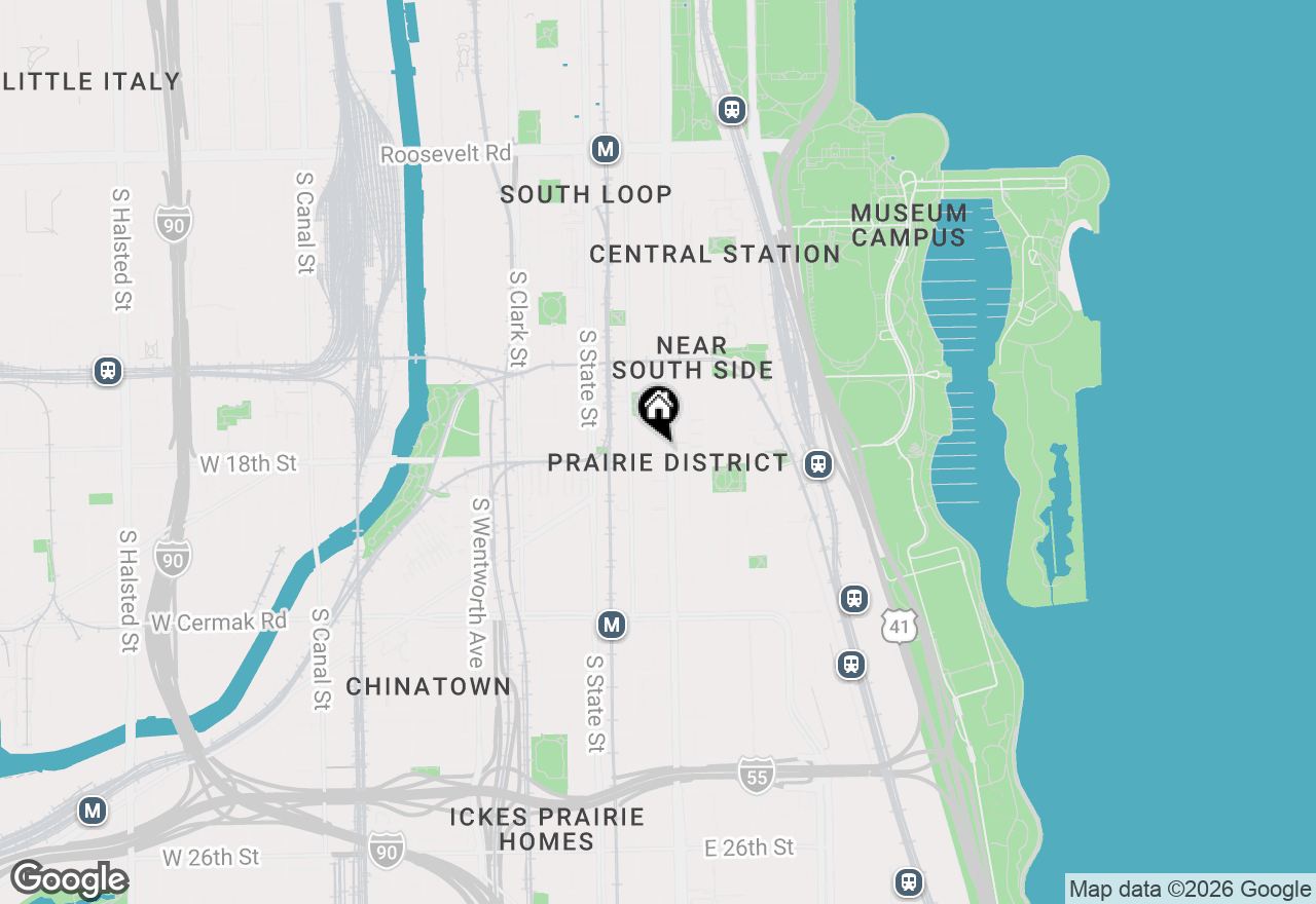 Map of 70 E 18th Street #2D, Chicago, IL 60616