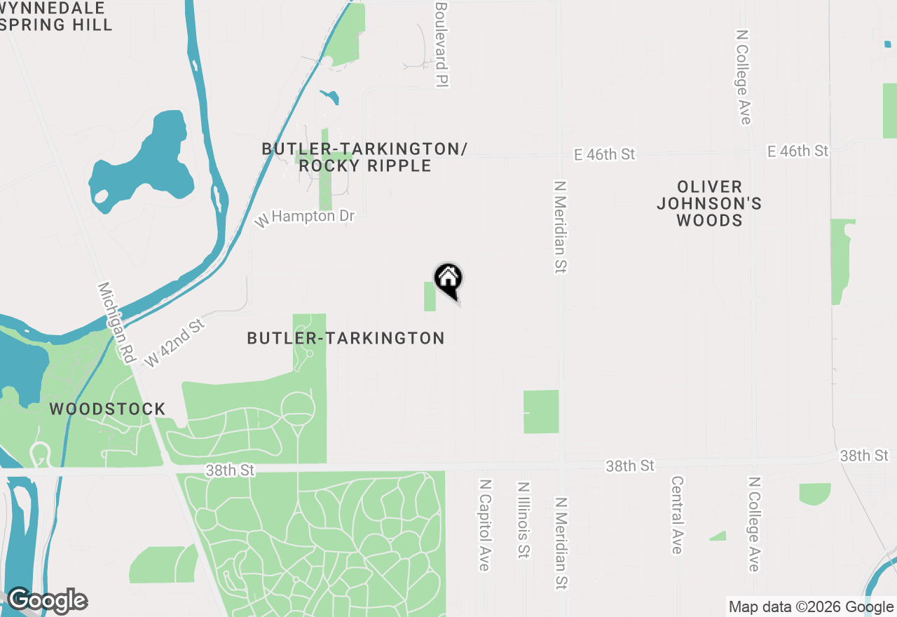Map of 4201 Boulevard Place, Indianapolis, IN 46208