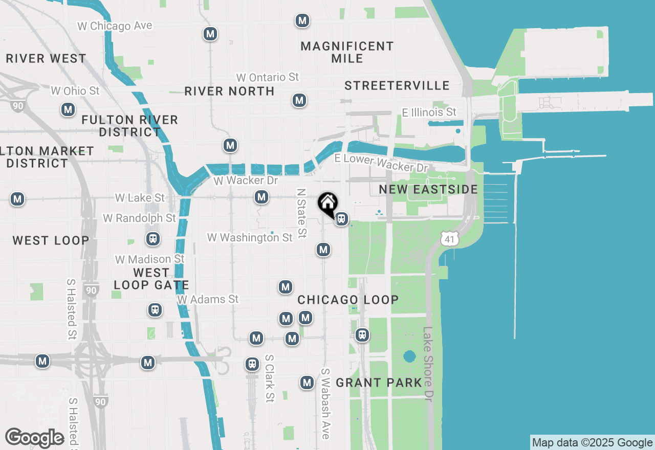 Map of 130 N Garland Court #1405, Chicago, IL 60602