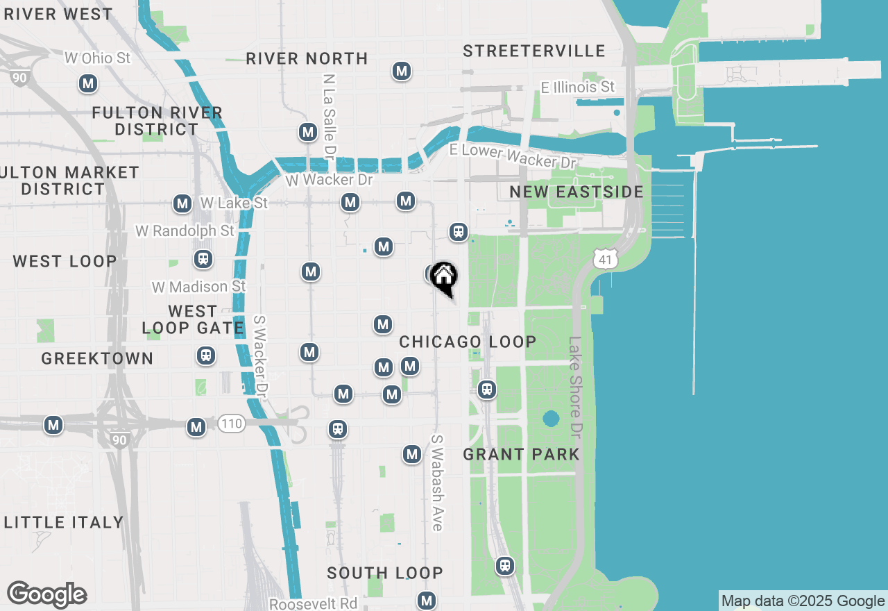 Map of 60 E Monroe Street #7201, Chicago, IL 60603