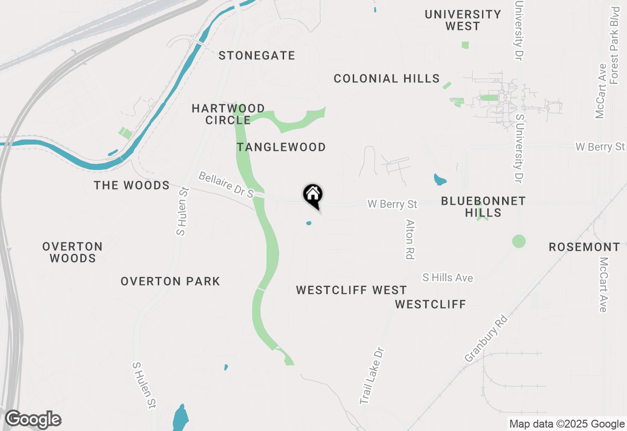 Map of 3315 Bellaire Park Court, Fort Worth, TX 76109