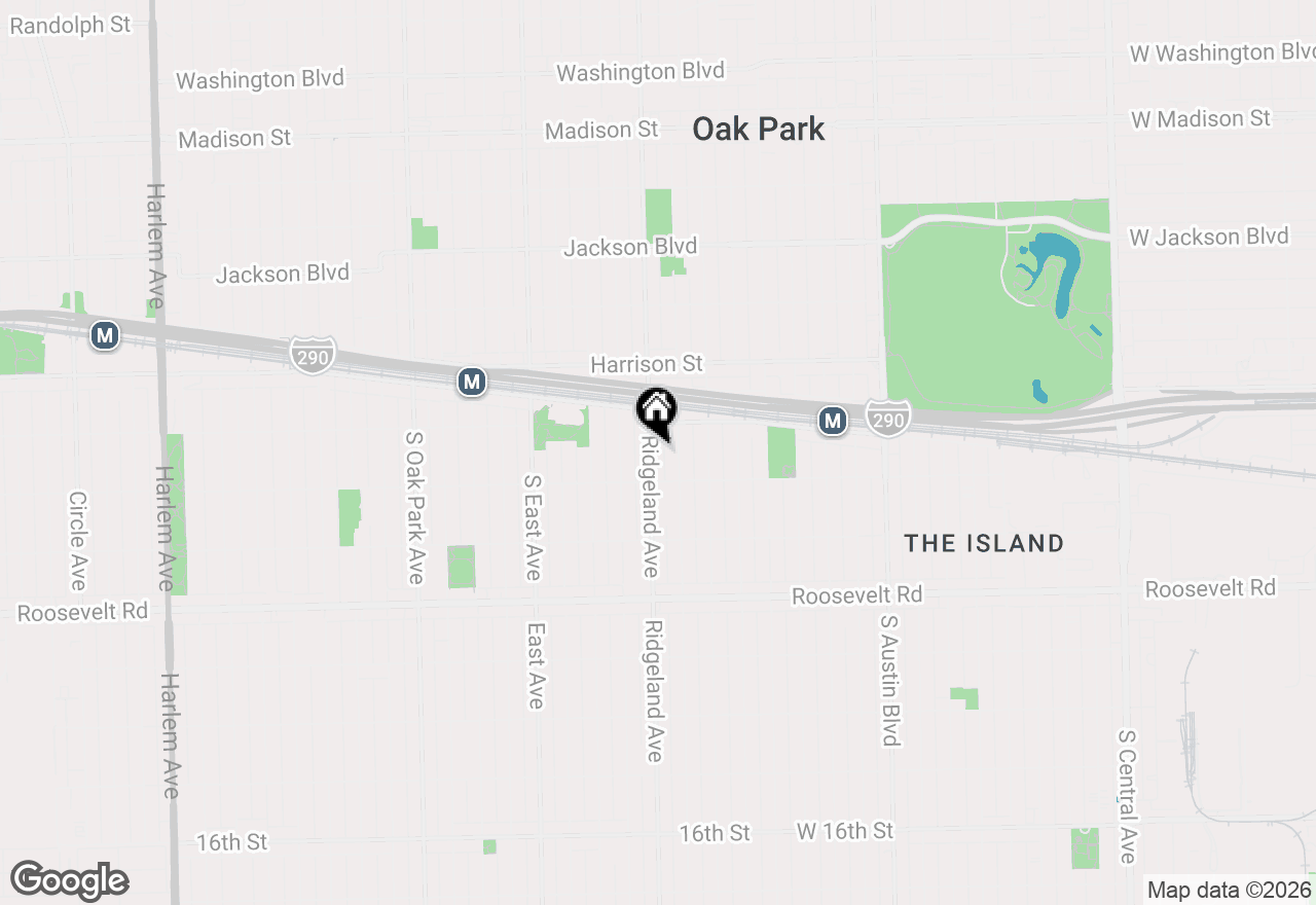 Map of 1024 S Ridgeland Avenue, Oak Park, IL 60304