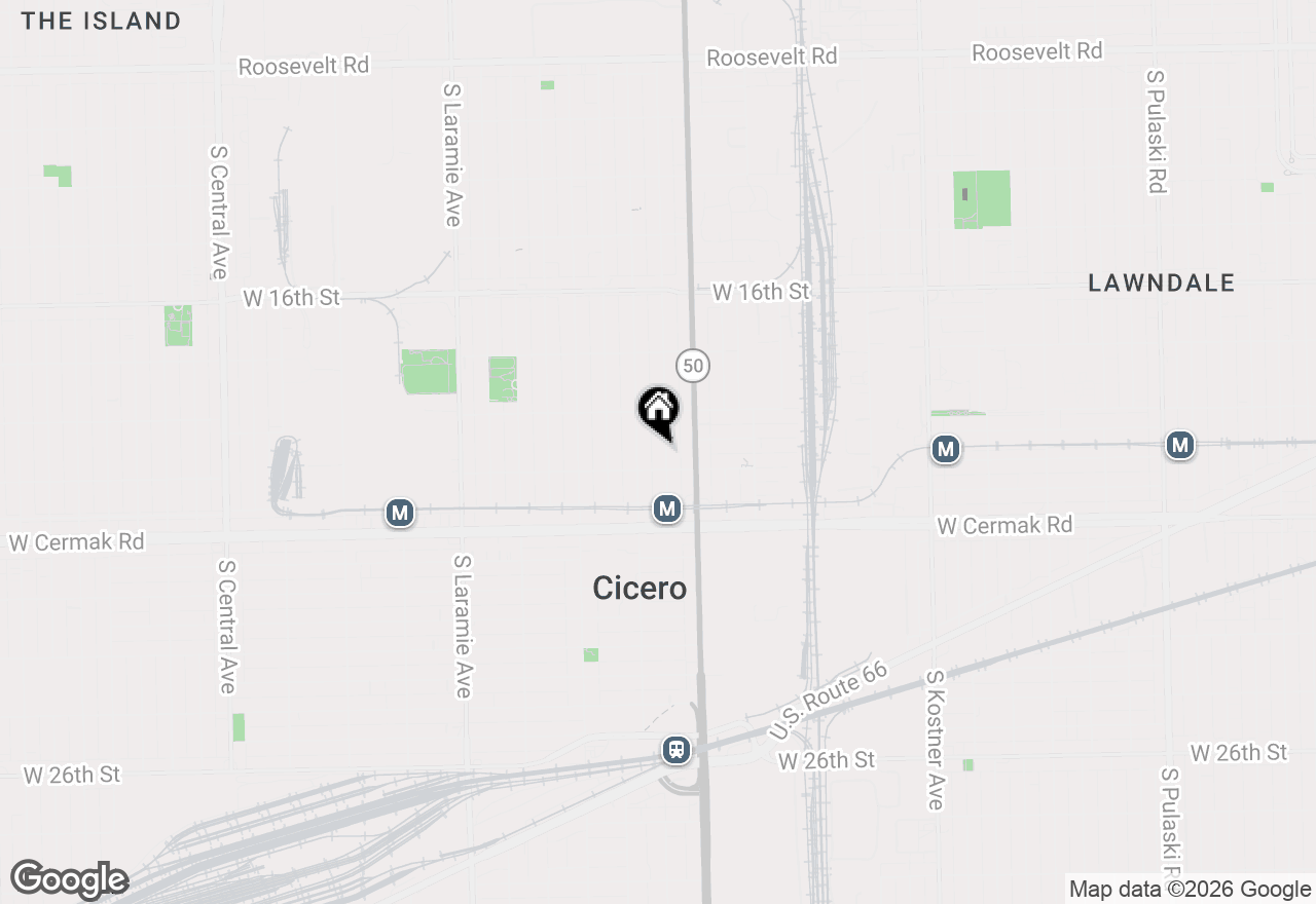 Map of 1928 S 48th Court, Cicero, IL 60804
