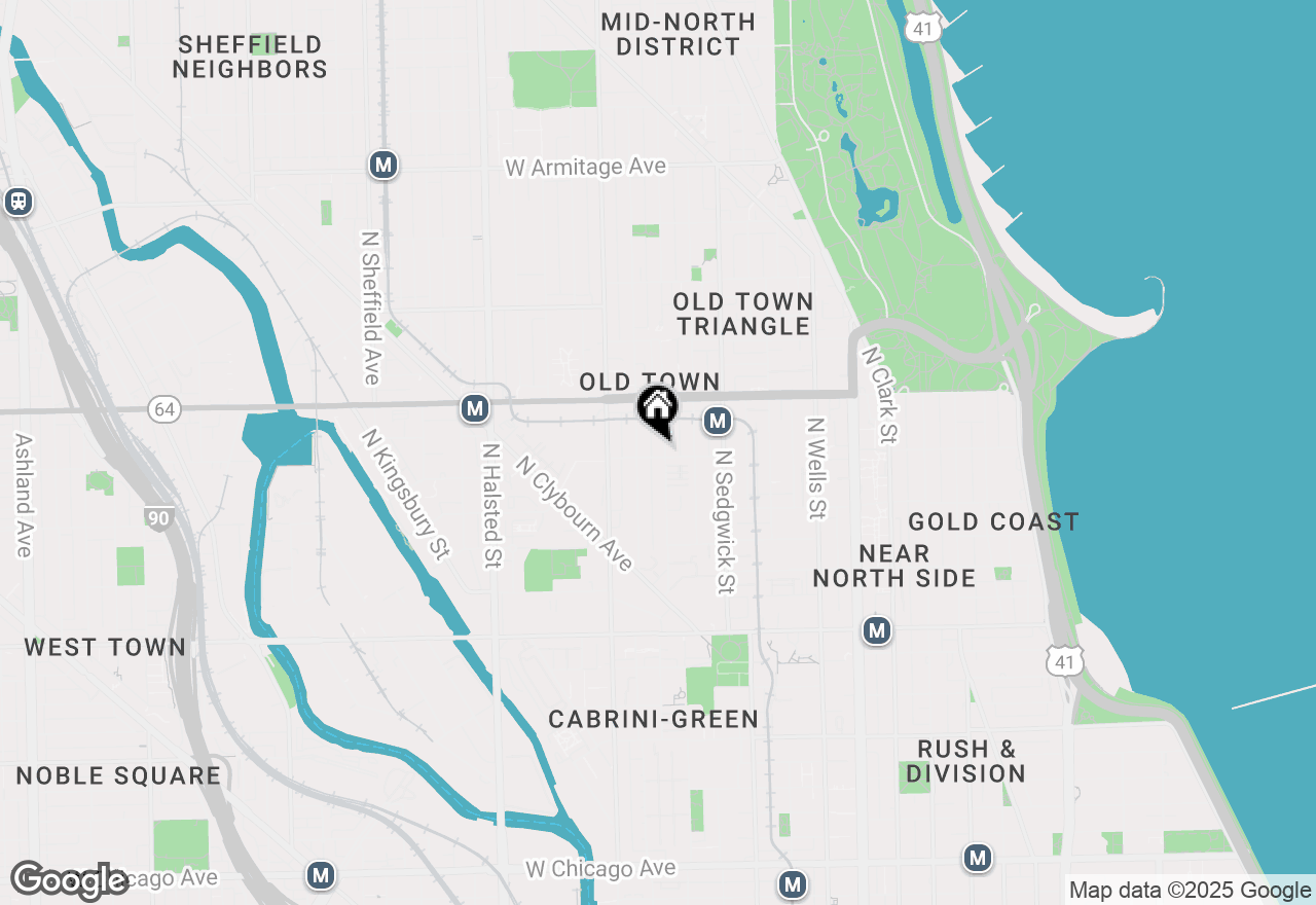 Map of 1502 N Cleveland Avenue #2, Chicago, IL 60610