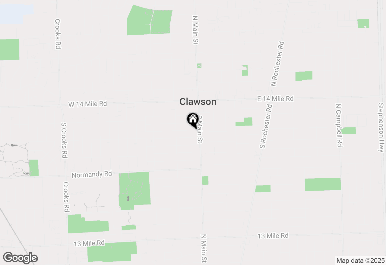 Map of 43 Charlevoix Street, Clawson, MI 48017