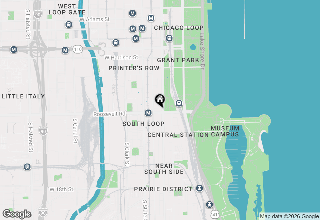 Map of 1160 S Michigan Avenue #1104, Chicago, IL 60605