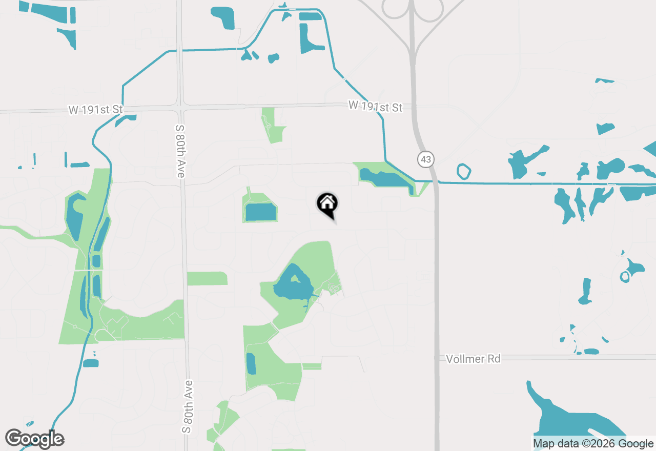 Map of 7502 W Lakeside Drive, Frankfort, IL 60423