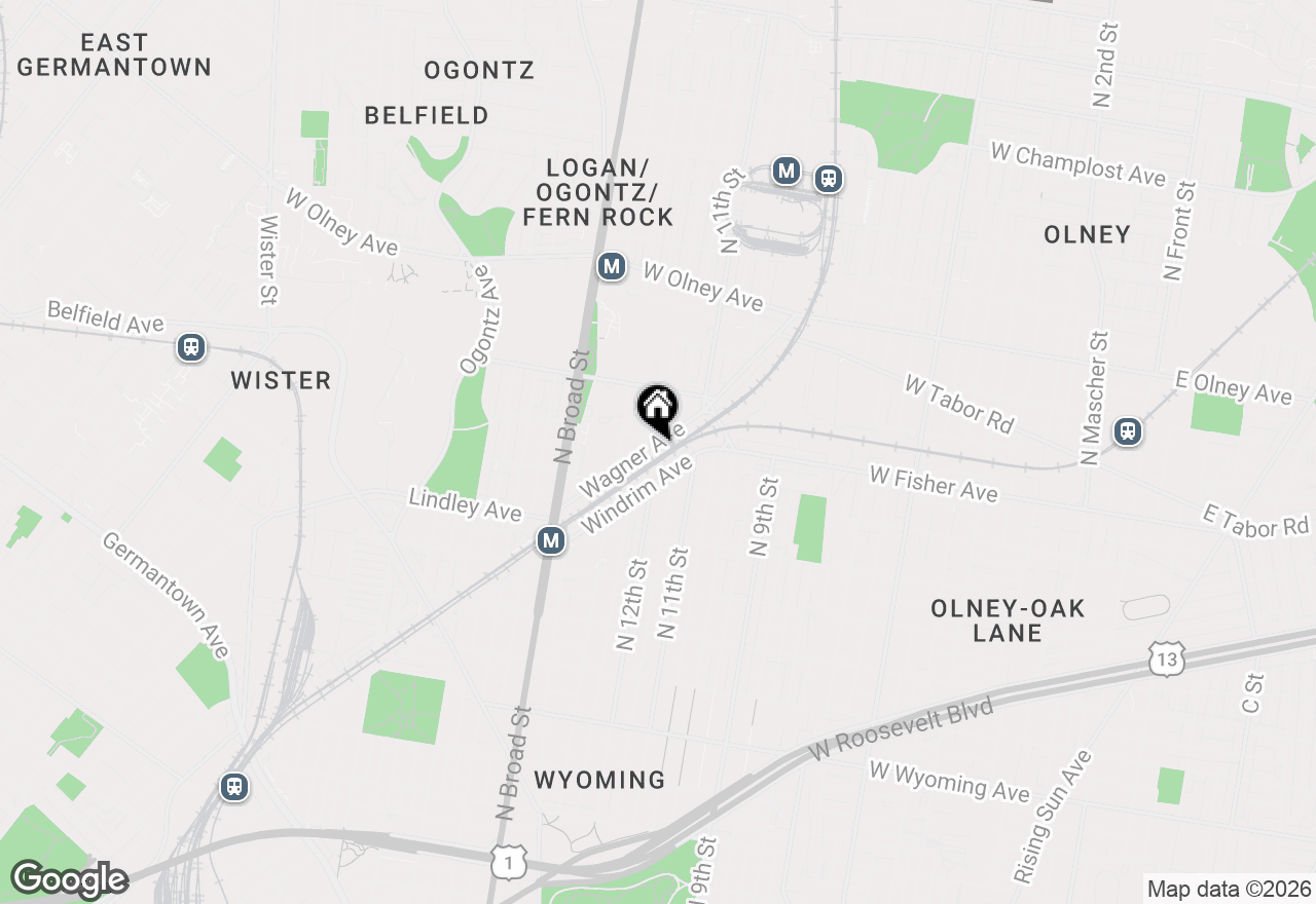 Map of 1178 Wagner Avenue, Philadelphia, PA 19141