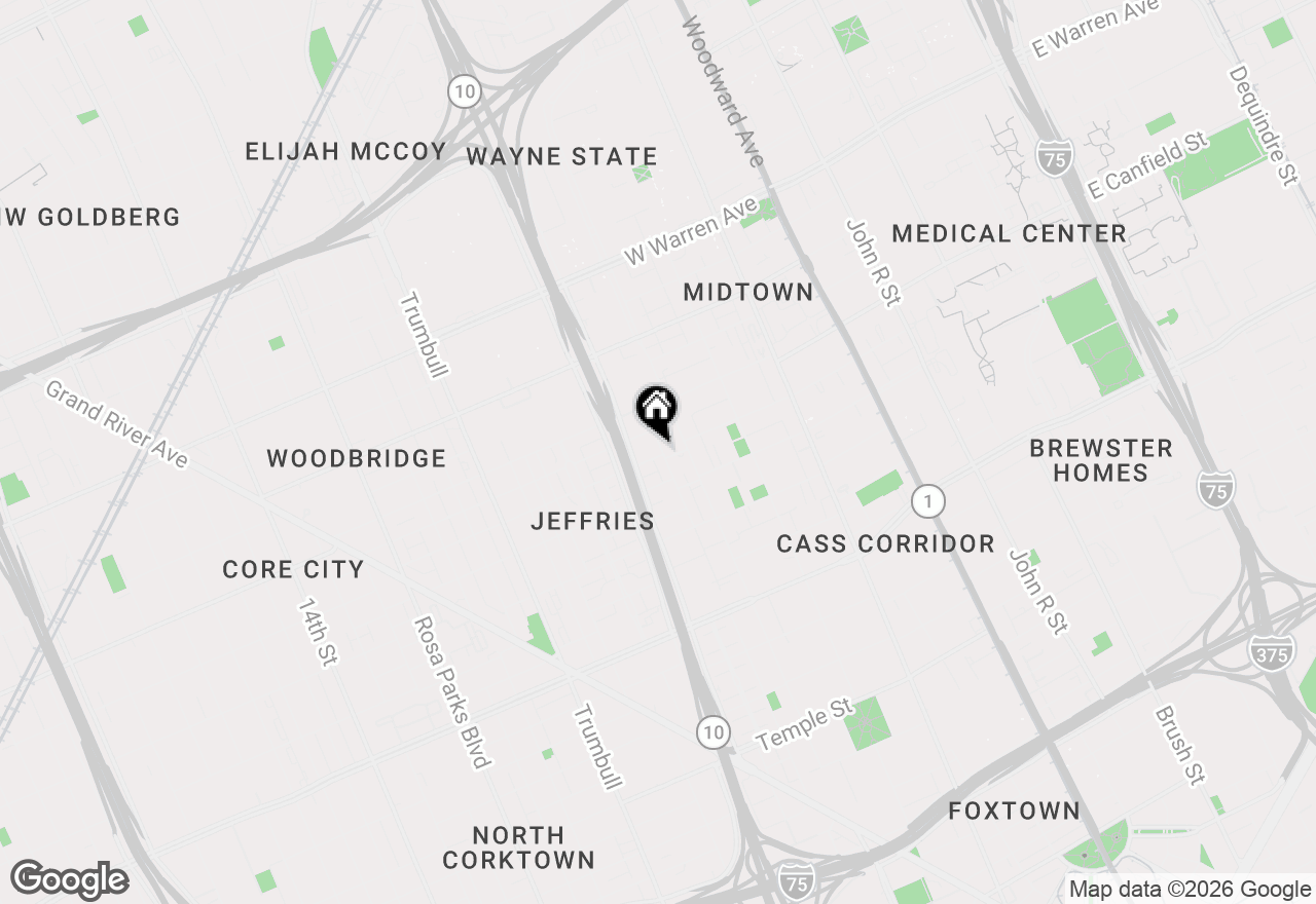 Map of 4207 4th Street #3, Detroit, MI 48201