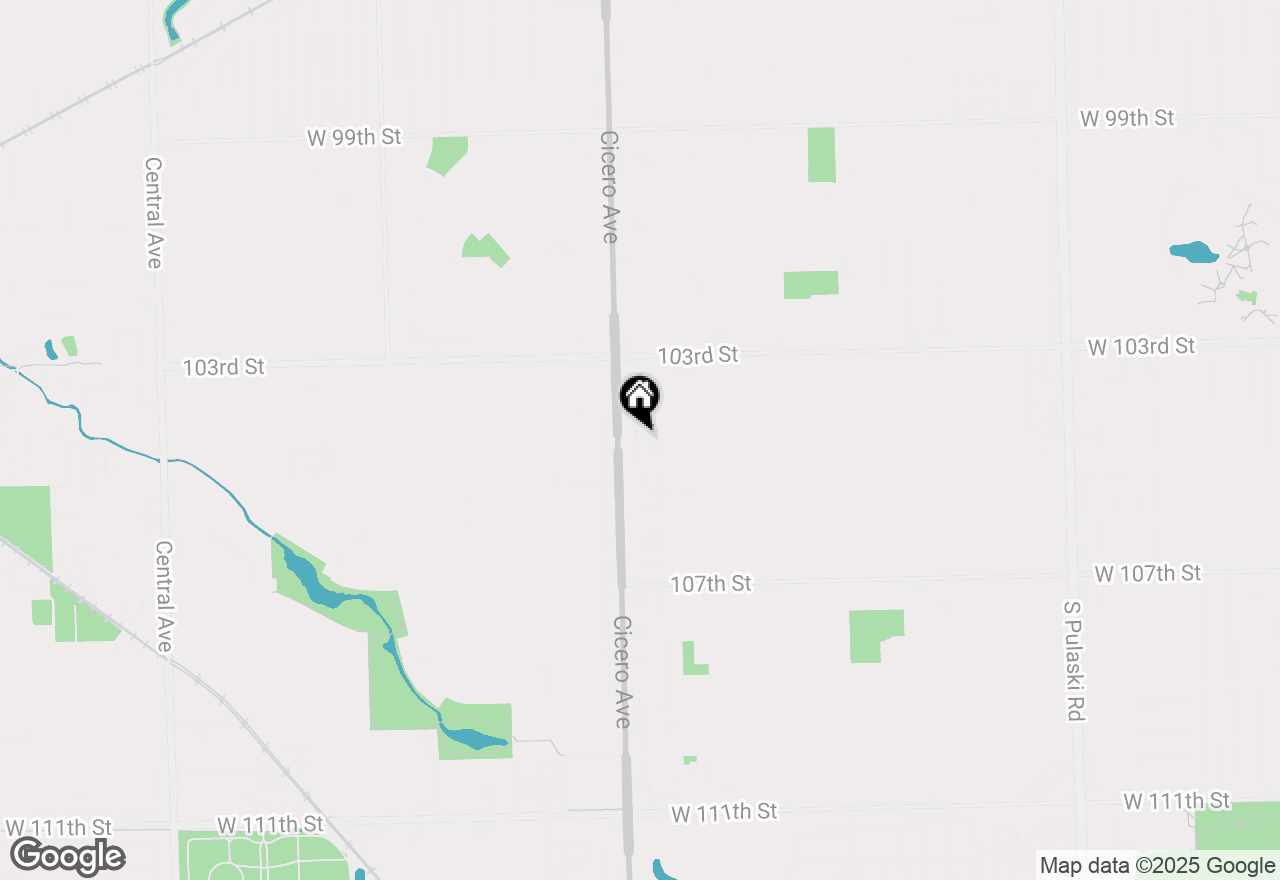 Map of 10418 S Keating Avenue #1A, Oak Lawn, IL 60453