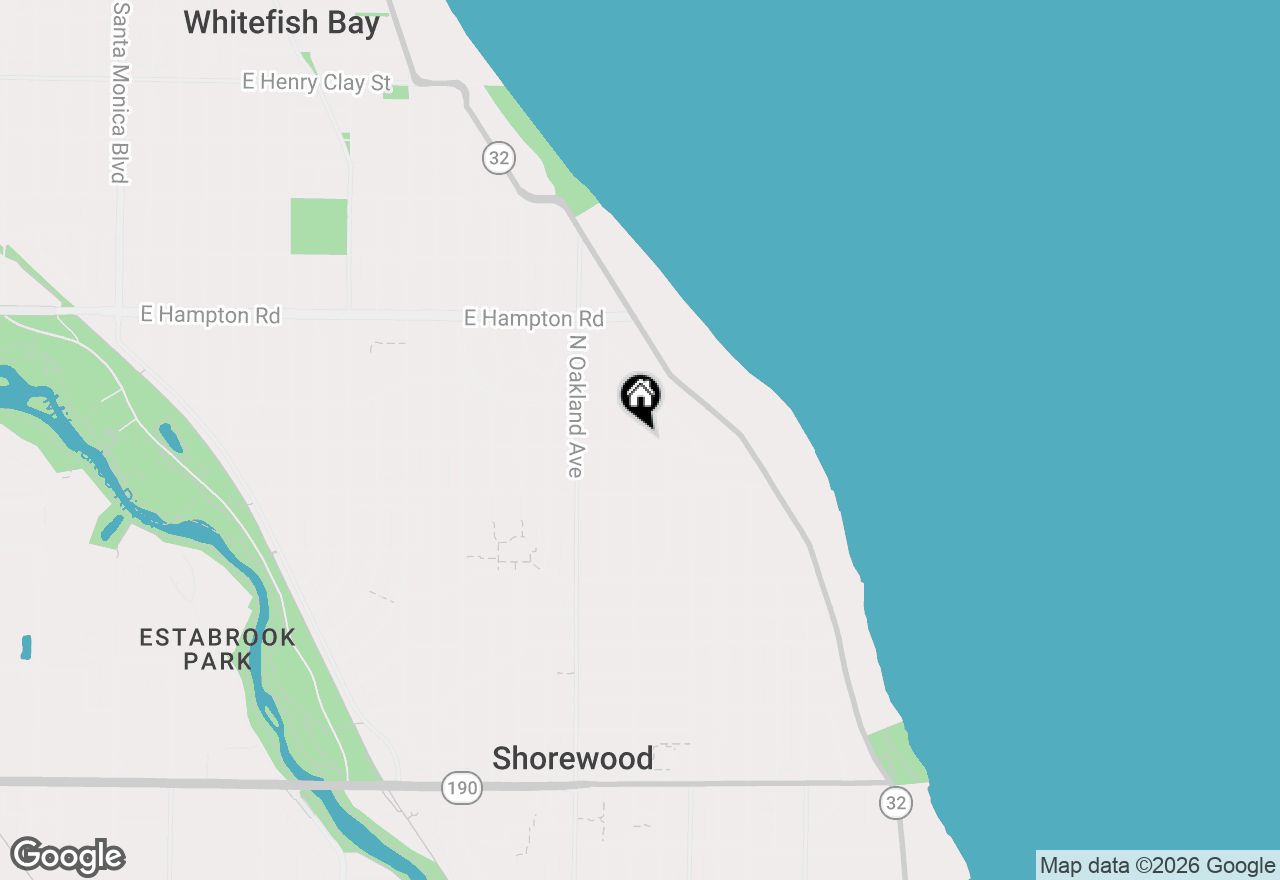 Map of 4604 N Murray Ave, Whitefish Bay, WI 53211