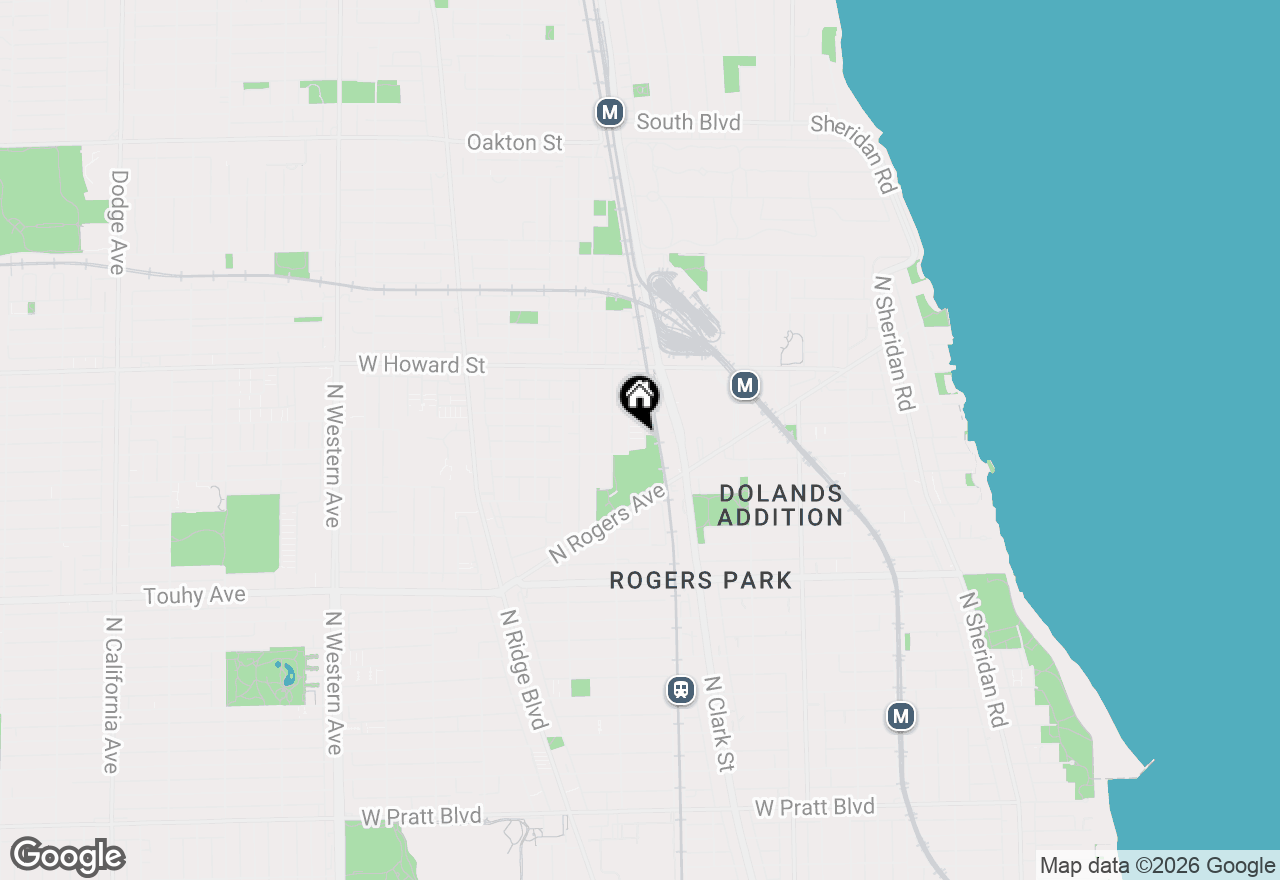 Map of 7411 N Wolcott Avenue #1W, Chicago, IL 60626