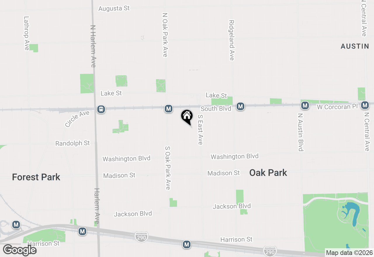 Map of 201 Wesley Avenue, Oak Park, IL 60302