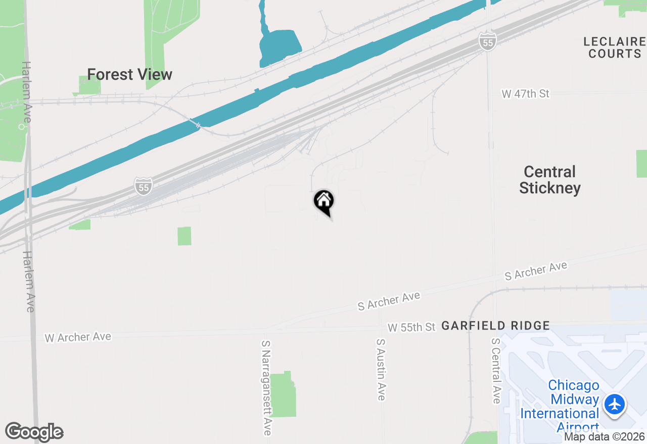 Map of 5115 S Melvina Avenue, Chicago, IL 60638