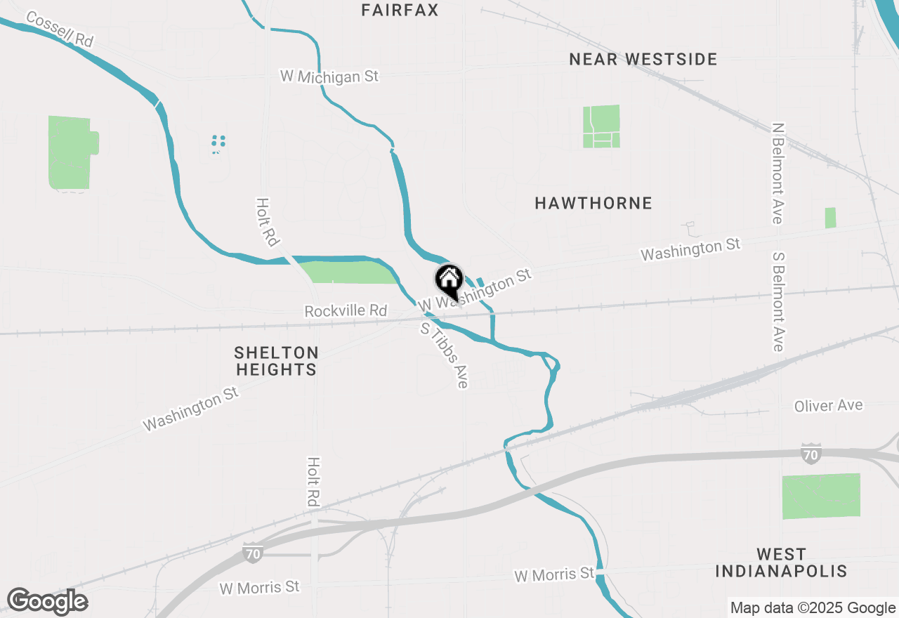 Map of 3433 W Washington Street, Indianapolis, IN 46222