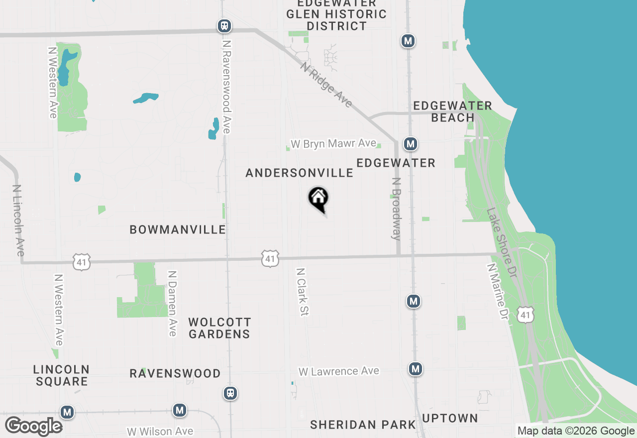 Map of 1449 W Summerdale Avenue #1, Chicago, IL 60640